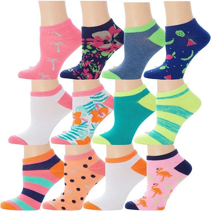 Colorful Patterned Ankle Socks
